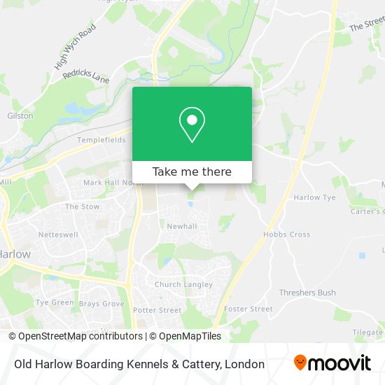 Old Harlow Boarding Kennels & Cattery map