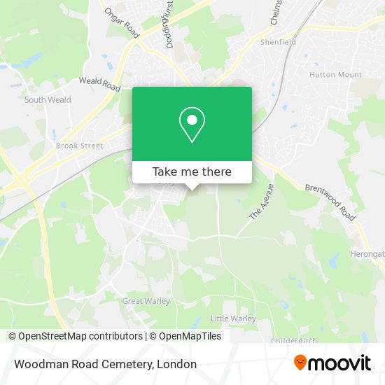 Woodman Road Cemetery map