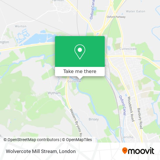 Wolvercote Mill Stream map