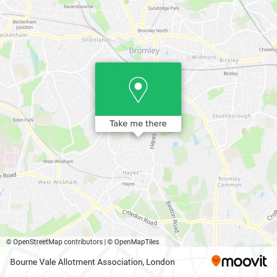 Bourne Vale Allotment Association map