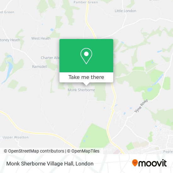 Monk Sherborne Village Hall map
