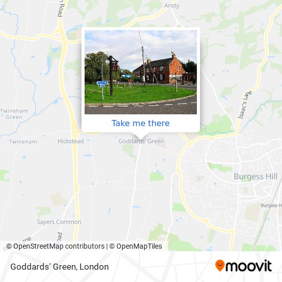 Goddards' Green map