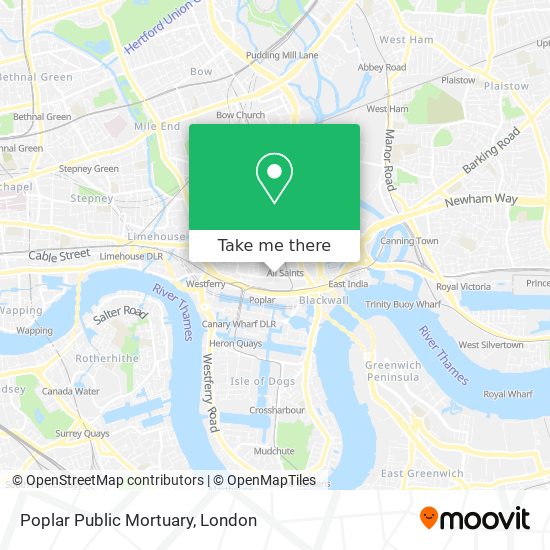 Poplar Public Mortuary map