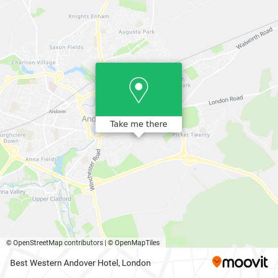 Best Western Andover Hotel map