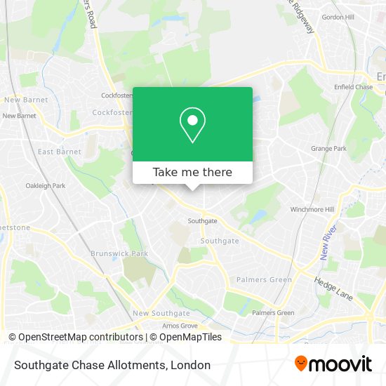 Southgate Chase Allotments map