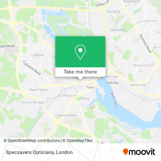 Specsavers Opticians map