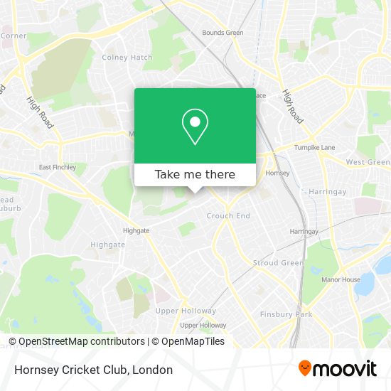 Hornsey Cricket Club map