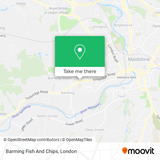 Barming Fish And Chips map