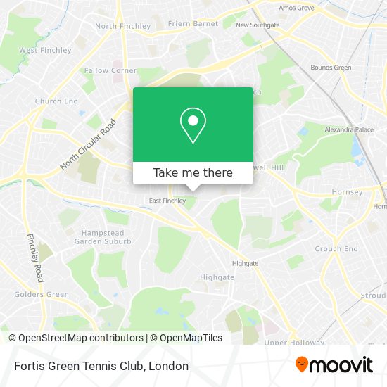 Fortis Green Tennis Club map