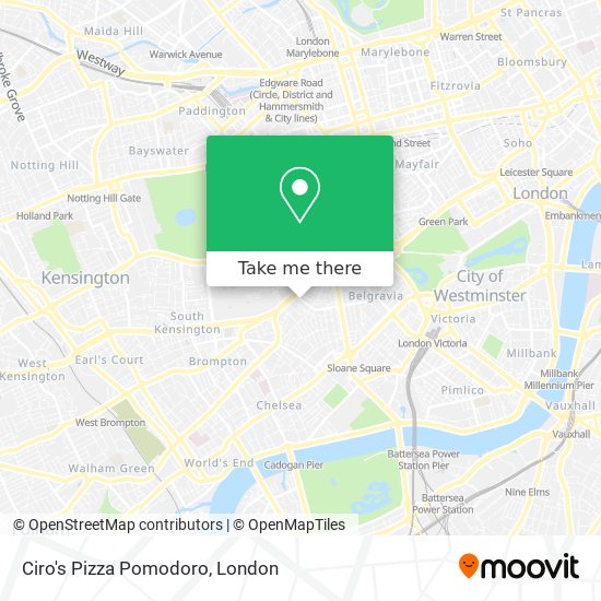 How to get to Ciro s Pizza Pomodoro in Knightsbridge by Bus Tube