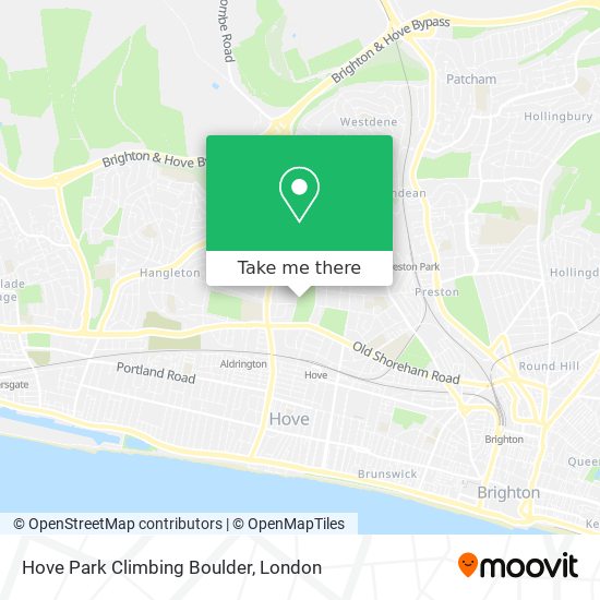 Hove Park Climbing Boulder map