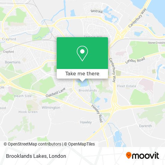 Brooklands Lakes map