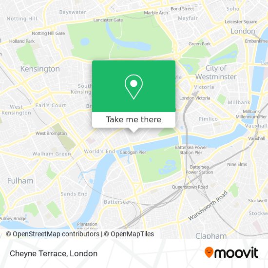 Cheyne Terrace map