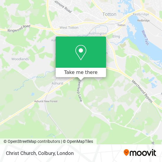 Christ Church, Colbury map