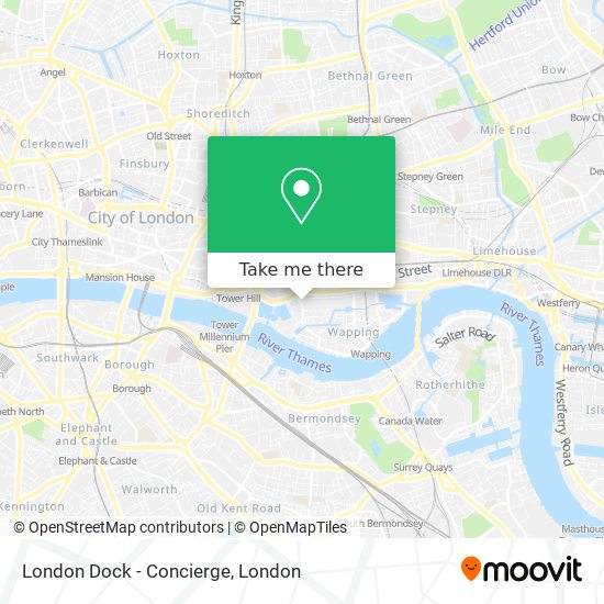 London Dock - Concierge map