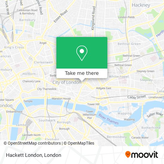 Hackett London map