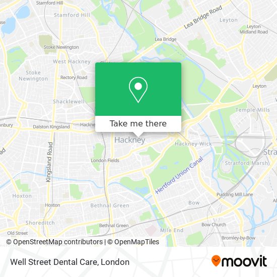 Well Street Dental Care map
