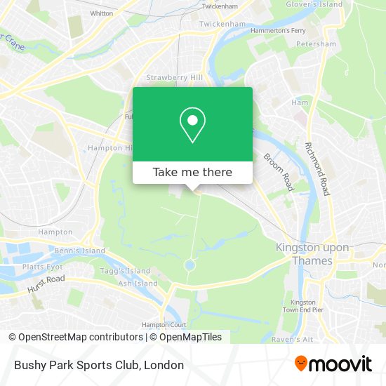 Bushy Park Sports Club map