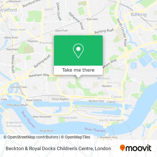 Beckton & Royal Docks Children's Centre map