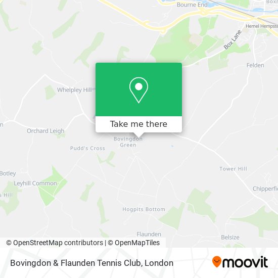 Bovingdon & Flaunden Tennis Club map