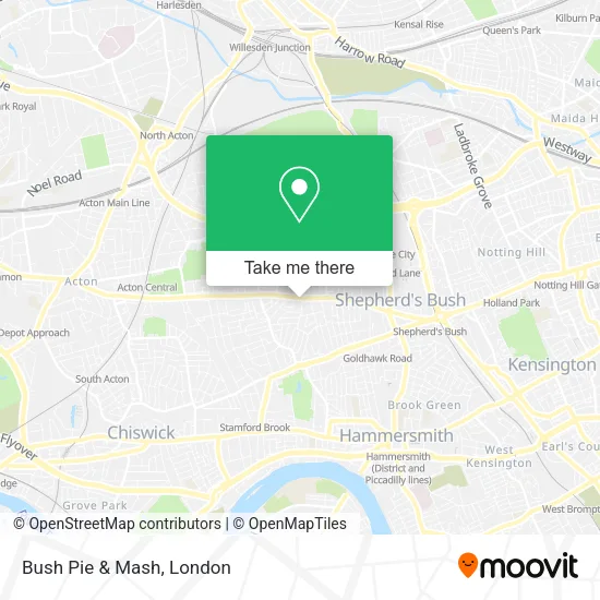 Bush Pie & Mash map