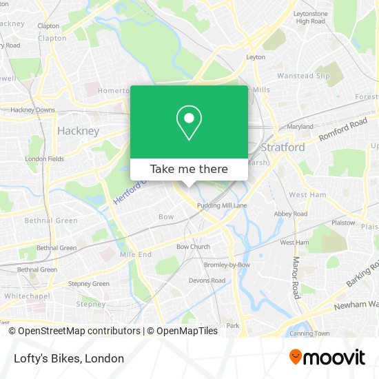 Lofty's Bikes map