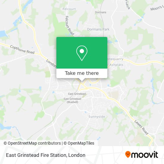 East Grinstead Fire Station map