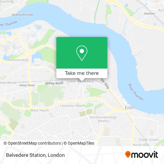 Belvedere Station map