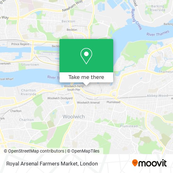 Royal Arsenal Farmers Market map