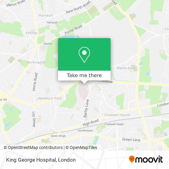 King George Hospital map