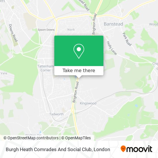 Burgh Heath Comrades And Social Club map