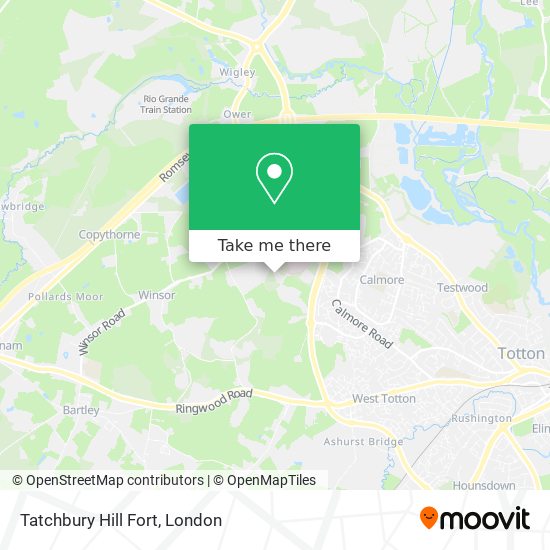 Tatchbury Hill Fort map
