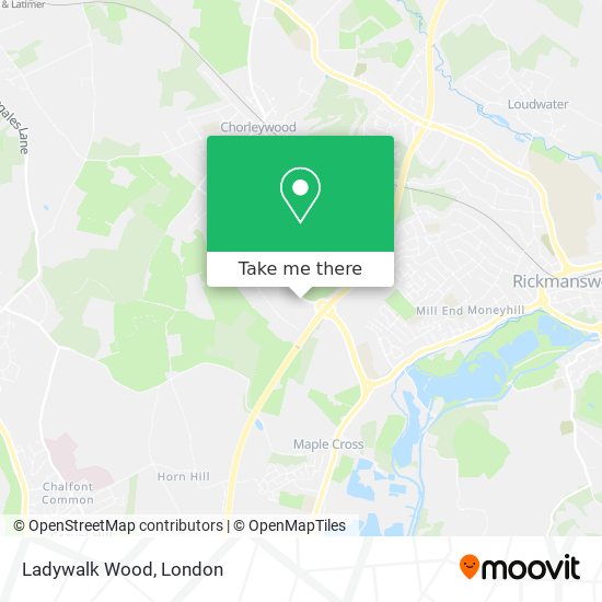 Ladywalk Wood map