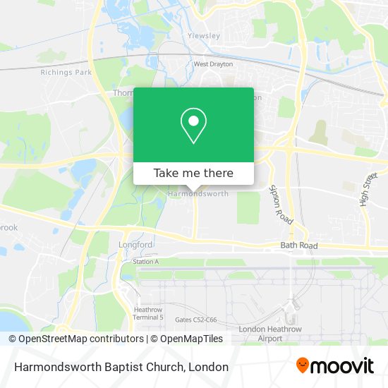 Harmondsworth Baptist Church map