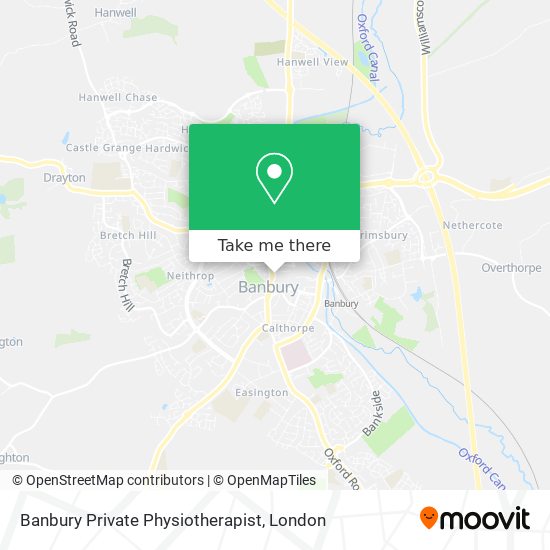 Banbury Private Physiotherapist map