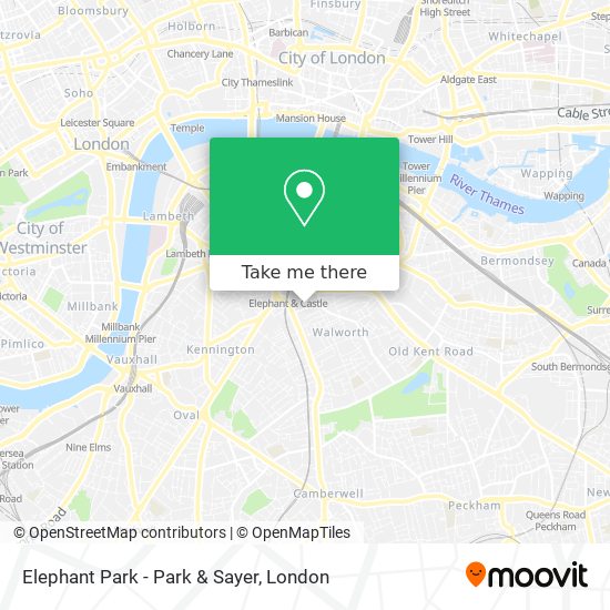 Elephant Park - Park & Sayer map
