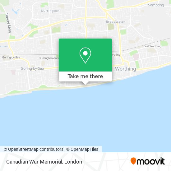 Canadian War Memorial map