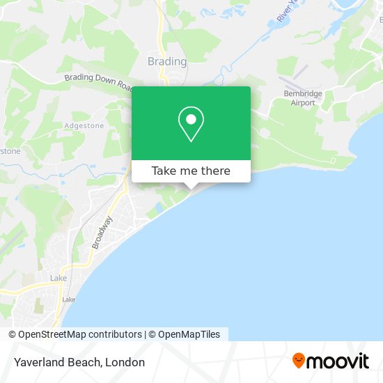 Yaverland Beach map