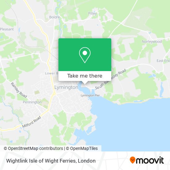 Wightlink Isle of Wight Ferries map