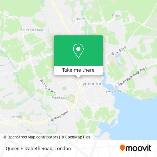 Queen Elizabeth Road map