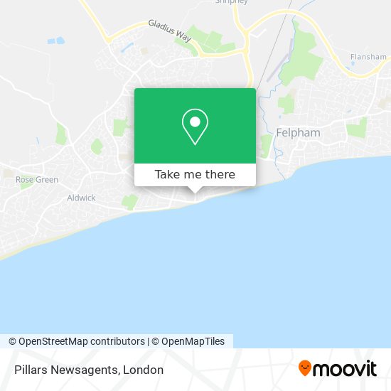 Pillars Newsagents map