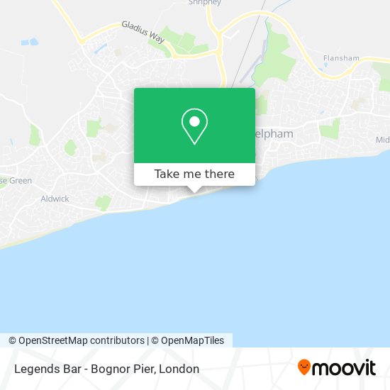 Legends Bar - Bognor Pier map