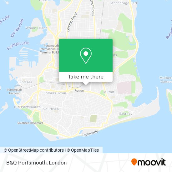 B&Q Portsmouth map
