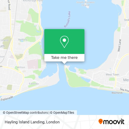 Hayling Island Landing map