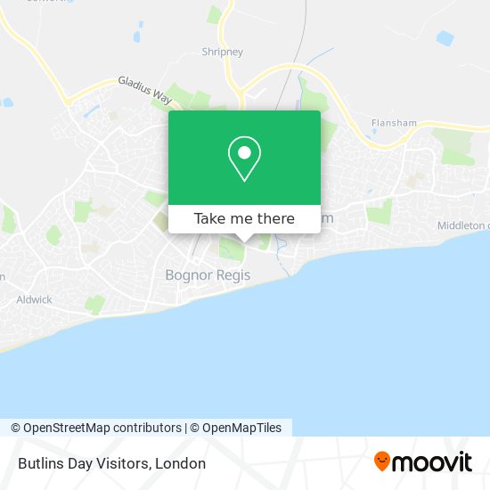 Butlins Day Visitors map