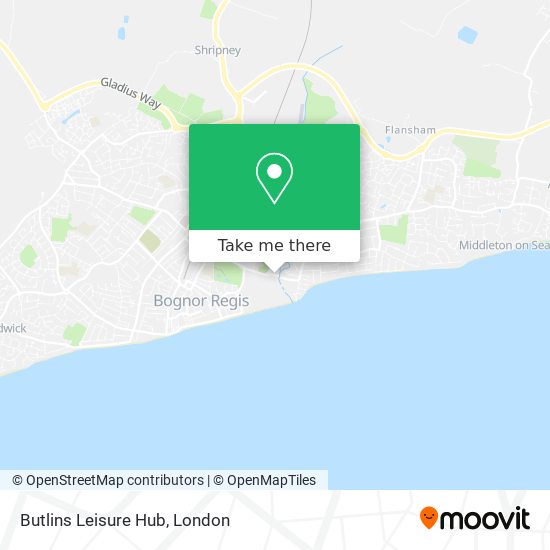 Butlins Leisure Hub map