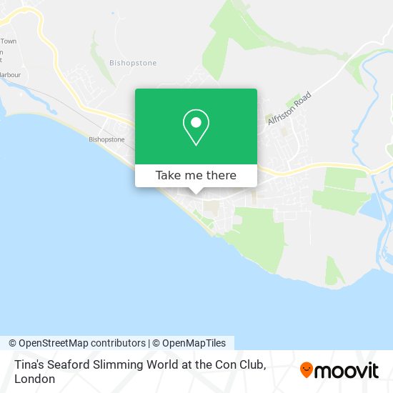 Tina's Seaford Slimming World at the Con Club map