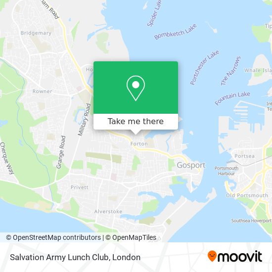 Salvation Army Lunch Club map
