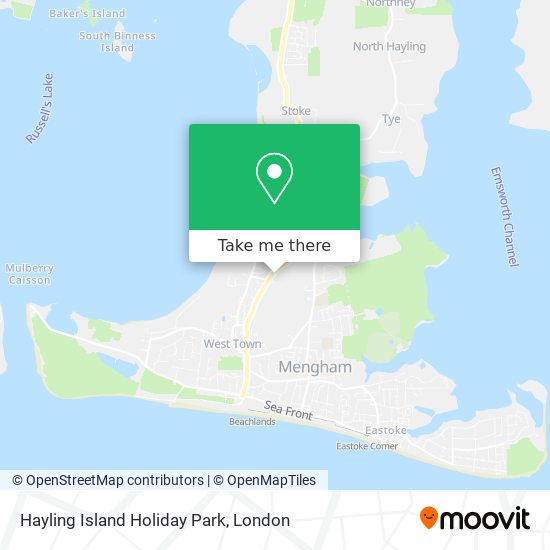 Hayling Island Holiday Park map