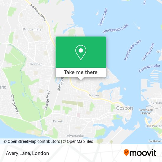 Avery Lane map